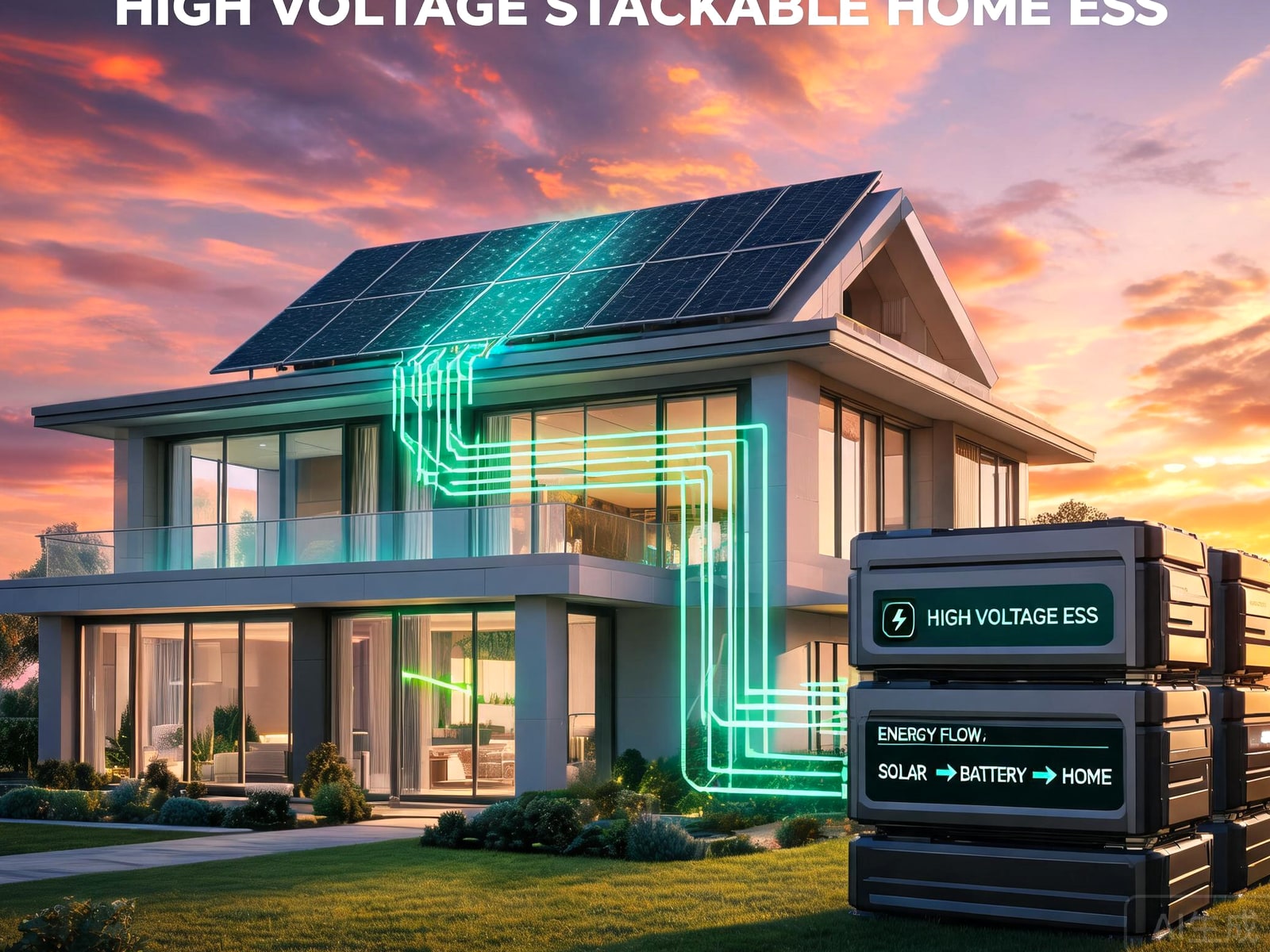 High Voltage Stackable Home ESS